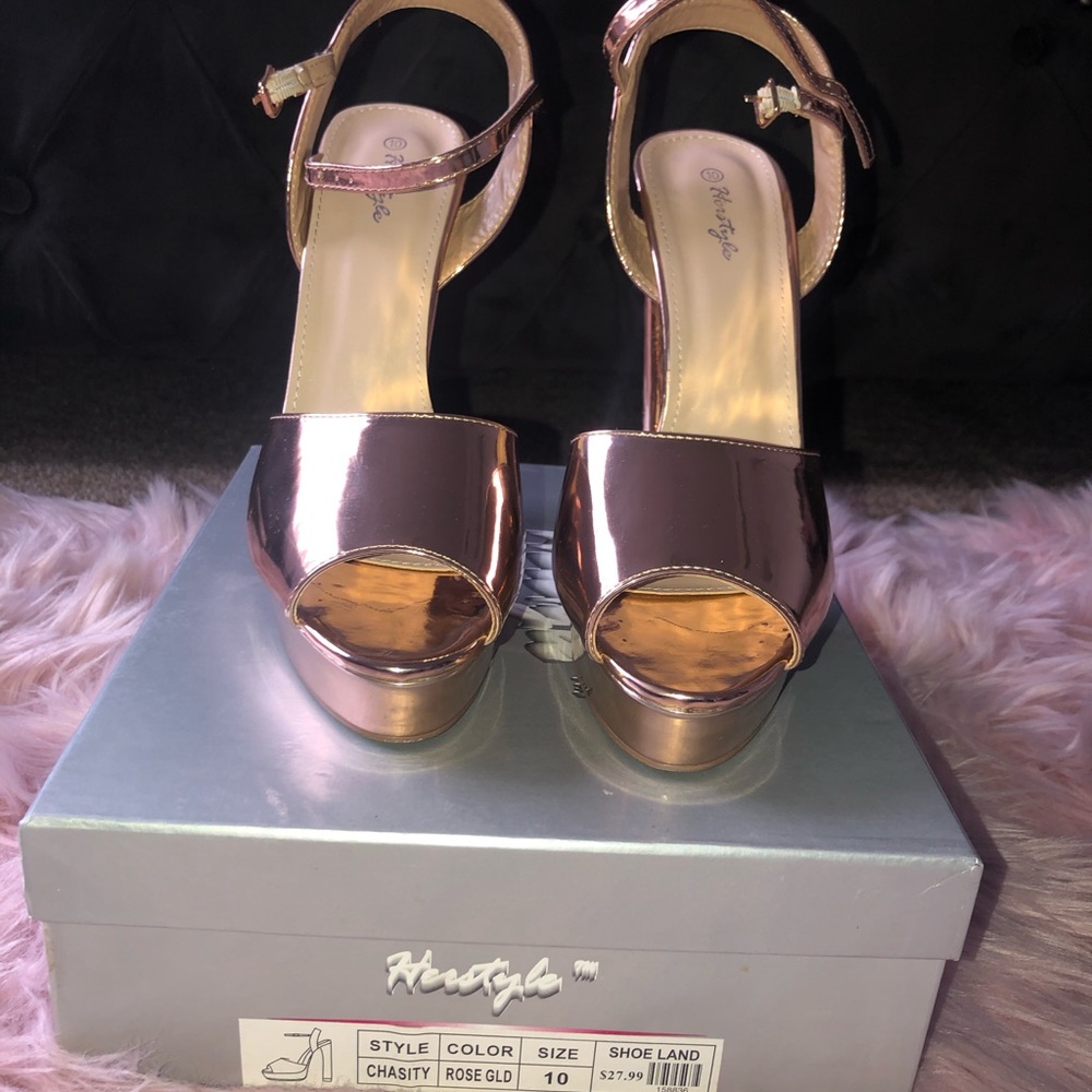 Rose gold heels